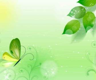 Spring Green Background Vector Illustration