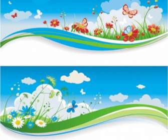 Spring Of Banner03 Vector