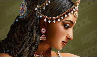 標準的なインドの美しさの女性