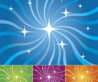 Stars With Rotation Vector Background Lines