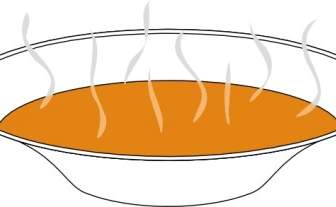 Steaming Pumpkin Soup Clip Art
