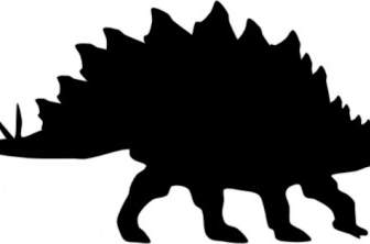 Stegosaurus-Schatten-ClipArt-Grafik
