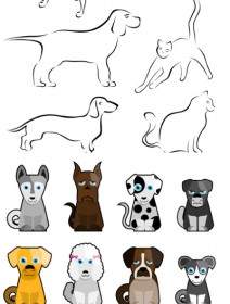 Boneco Vetor De Cão Dos Desenhos Animados
