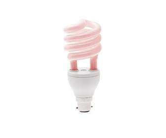 Photo En Stock Des Lampes à économie D'énergie Rose