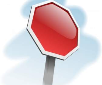 Stop Sign Angled Clip Art