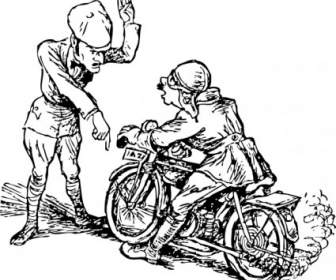 Beenden Sie Das Motorrad-ClipArt