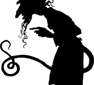 Stranger With A Tail Clip Art