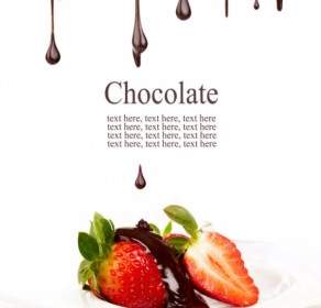 草莓和巧克力高清圖片