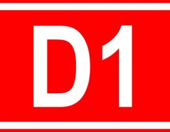 لافتات الشوارع تسمية D1 قصاصة فنية