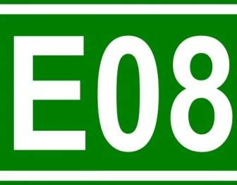 Straßenschild Beschriften E08-ClipArt