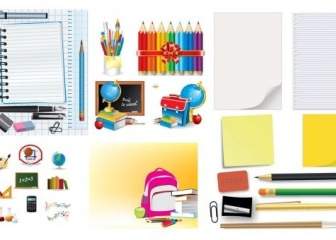 Student Stationery Vector