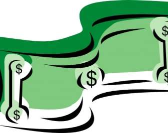 Stilisierte Dollar Bill Geld-ClipArt