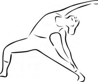 Yoga Estilizada Persona Clip Art