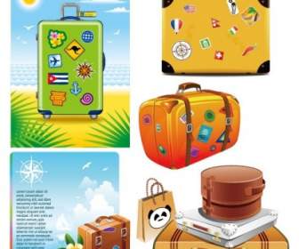 Suitcase Theme Vector