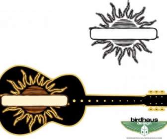 Sun Graphic And Guitar