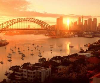 Sonne Geküsst Sydney Tapete Australien Welt