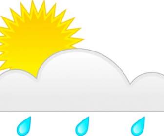 Sonne-Regen-ClipArt-Grafik
