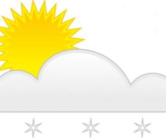 Sonne-Schnee-ClipArt-Grafik