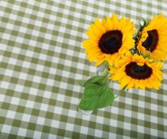 Sunflowers On Table