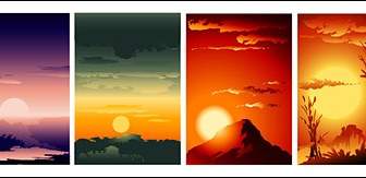 Sonnenaufgang Und Sonnenuntergang-Auflistung