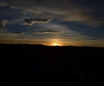 夕暮れ砂漠のカサブランカ