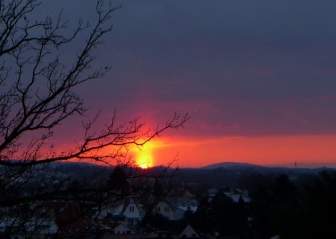Sonnenuntergang Winter Farbspiel