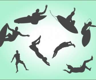 Surf Vector Silhouettes