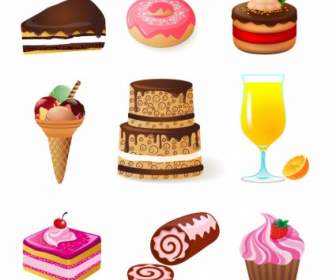 Süßigkeiten Und Bonbons Icons Set