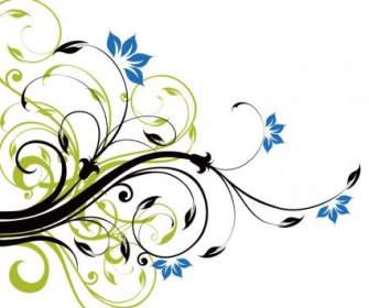 Windung Blumenschmuck Hintergrund Vektorgrafik