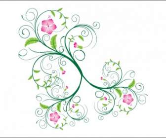 Swirl Floral Vector