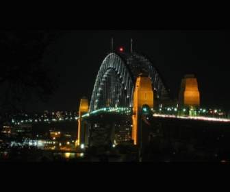 悉尼港湾大桥发光壁纸澳大利亚世界