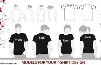 T 恤衫範本和模型
