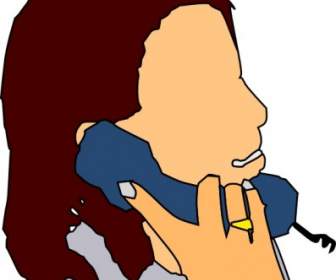 Talking In The Phone Clip Art