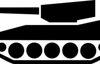 دبابة صورة ظلية قصاصة فنية