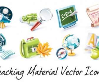 Enseñanza Vector Iconos Material Vol
