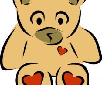 Teddy Bears With Hearts Clip Art