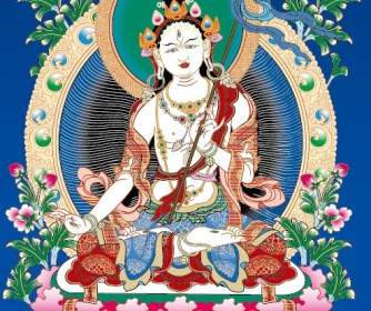 Thangka Goddess Ai Vector White Canopy Not Toll Switch