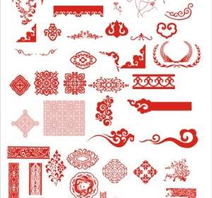 中国の古典的なブティック パターン ベクトル