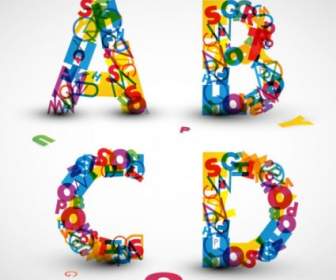 The Creative Letters Designed Vector