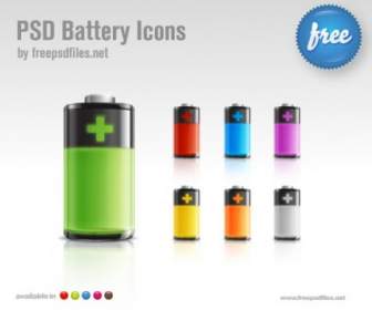 Die Zarten Batterie Iconpsd Geschichtet