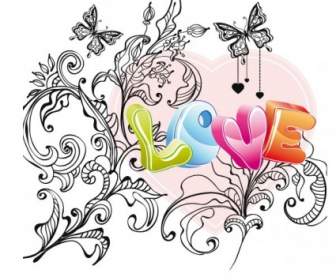 The Design Of The Lovely Valentine39s Day Vector