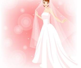 O Fim Da Noiva Vestindo Um Vestido Rosa