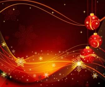 The Exquisite Christmas Ball Background Vector