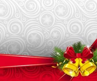 The Exquisite Christmas Bells Background Vector