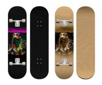 The Exquisite Patterns Skateboard Psd Layered