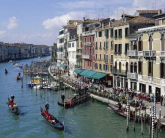 義大利威尼斯運河盛大的壁紙世界
