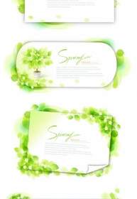 The Green Glow Of The Letterhead Vector
