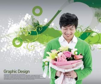 O Psd De Elementos De Design De Coreia Em Camadas Yi004