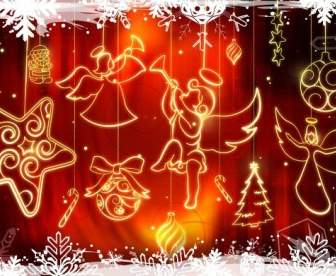 The Luminous Christmas Ornaments Psd Layered