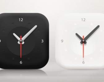 Minimalis Clock Icon Psd Berlapis